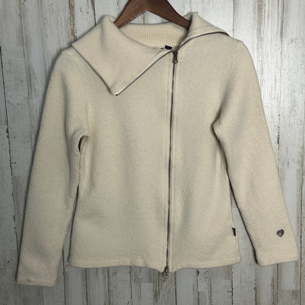 Kuhl Prague 100 Merino Wool Jacket Small Asymmetrical Ski Outdoor Minimalist EUC